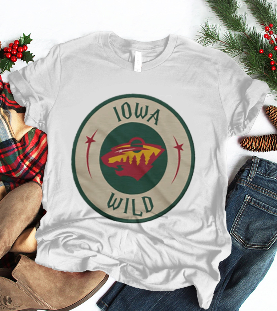 Iowa Wild AHL Hockey Team Circle T-Shirt