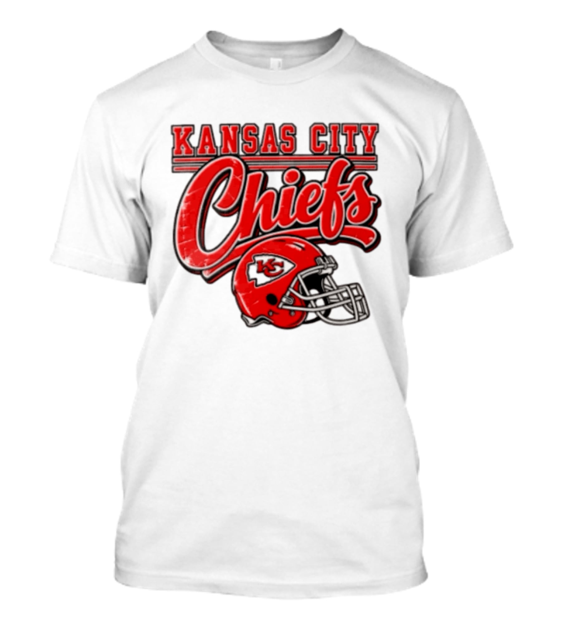 Kansas City Chiefs Red Helmet KC T-Shirt