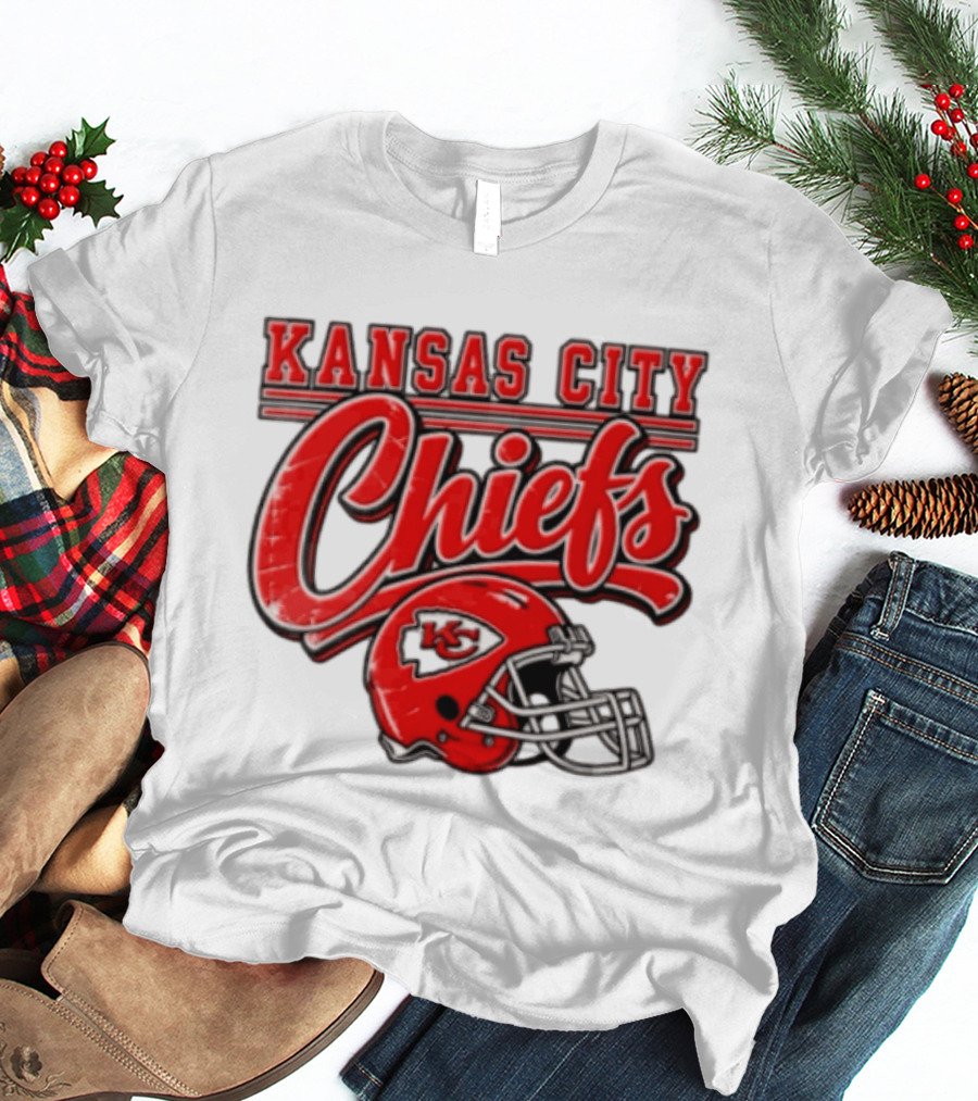 Kansas City Chiefs Red Helmet KC T-Shirt