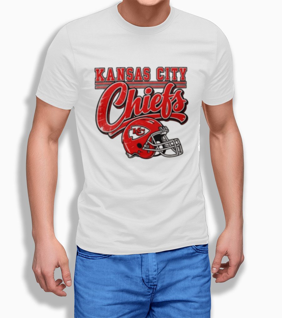 Kansas City Chiefs Red Helmet KC T-Shirt