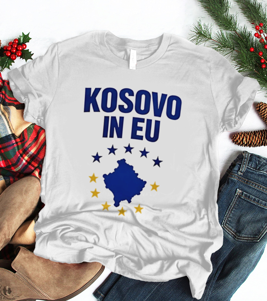 Kosovo In EU Map With European Union Stars T-Shirt