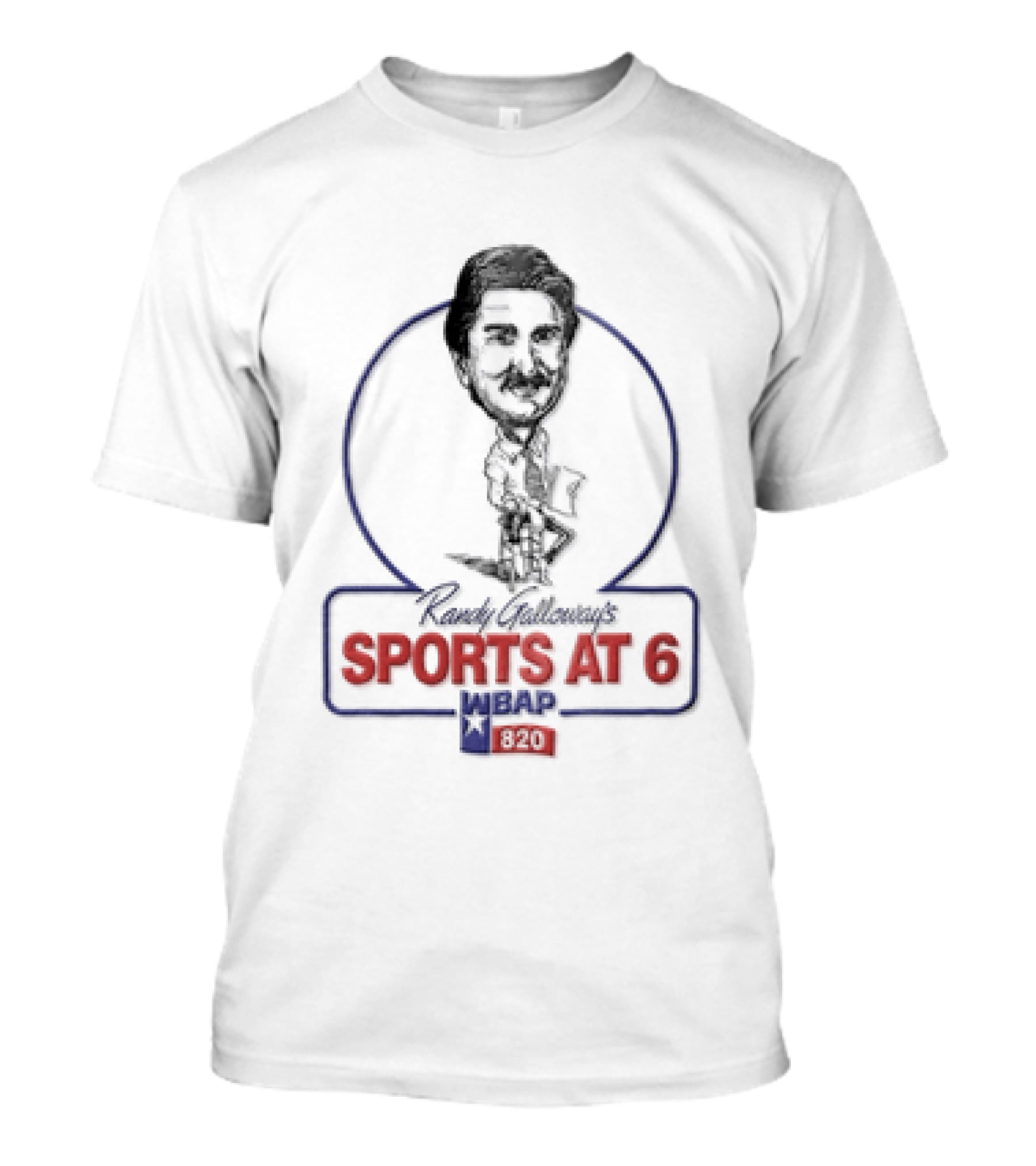 Randy Galloway Caricature Sports At 6 WBAP 820 T-Shirt