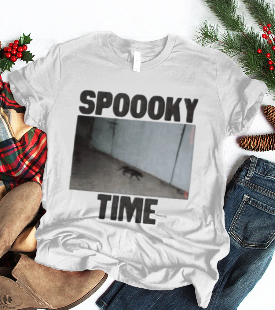 SPOOKY TIME Black Cat Creepy Hallway T-Shirt