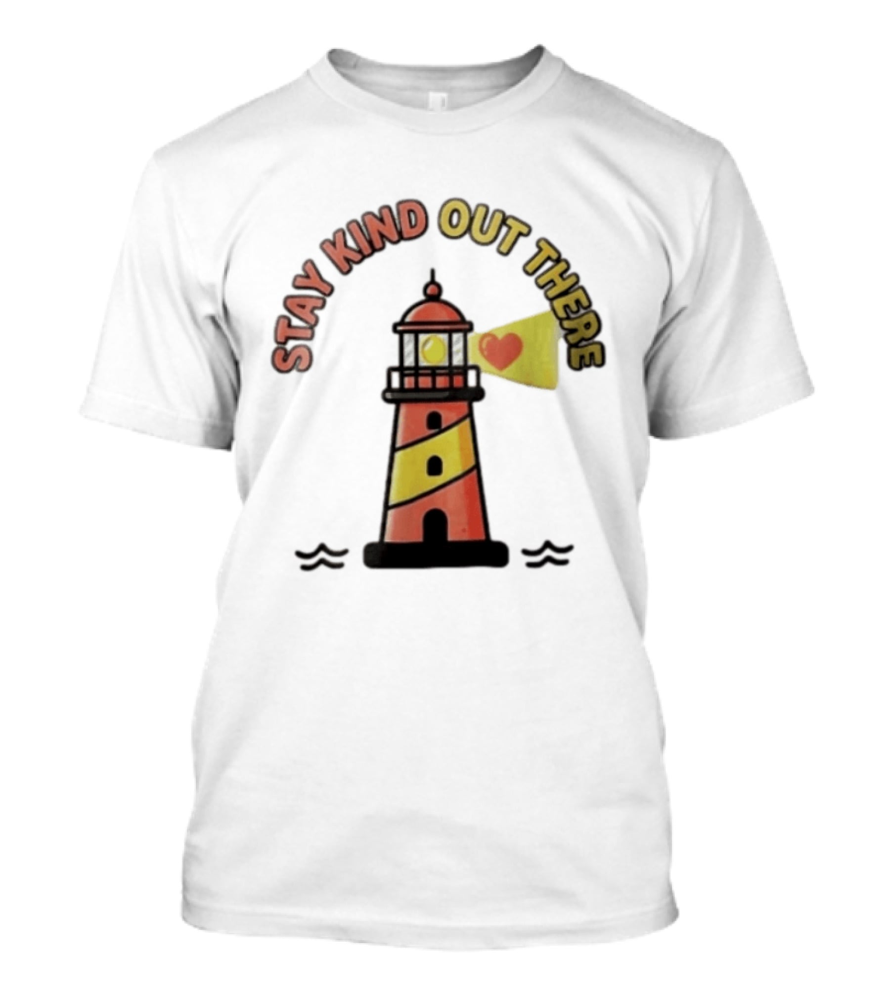 Stay Kind Out There Lighthouse Heart Kindness T-Shirt