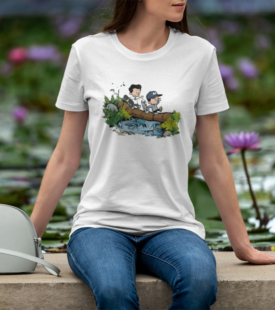 Young Wray Bros I Love LA Skateboarders Cartoon Forest Adventure T-Shirt
