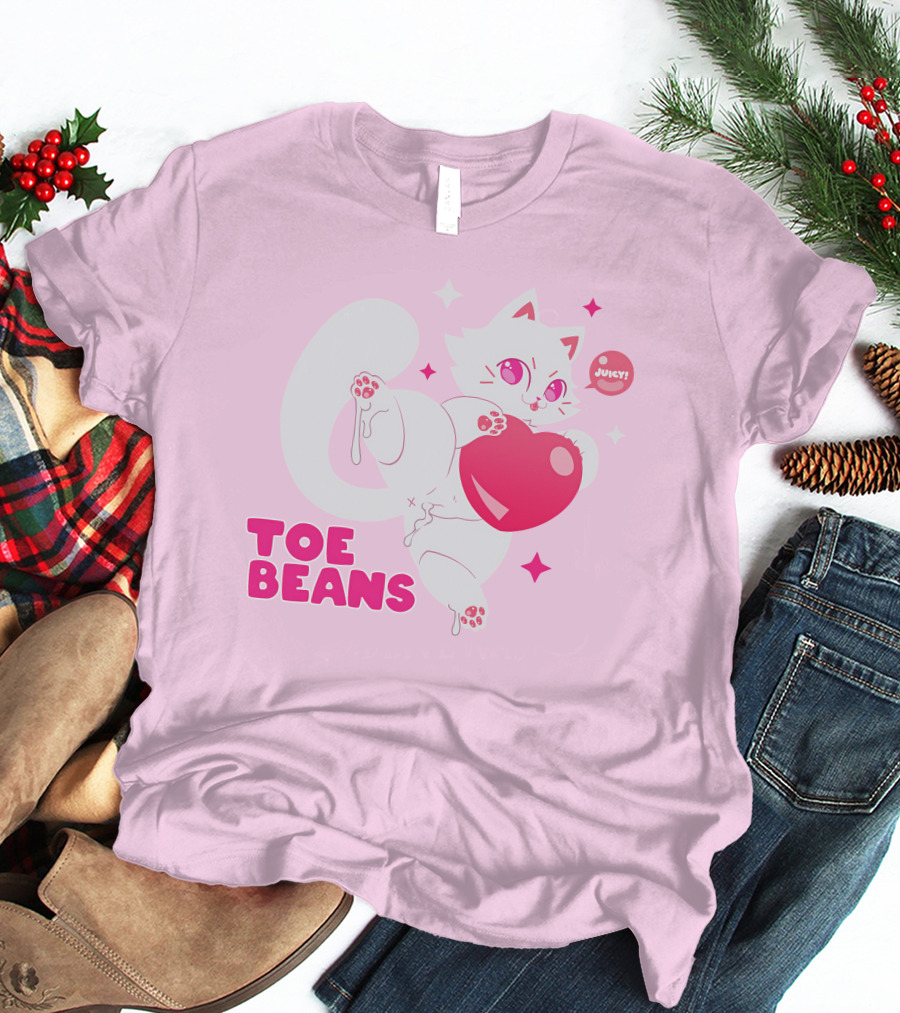 Toe Beans Juicy Cat Candy Heart Kawaii T-Shirt