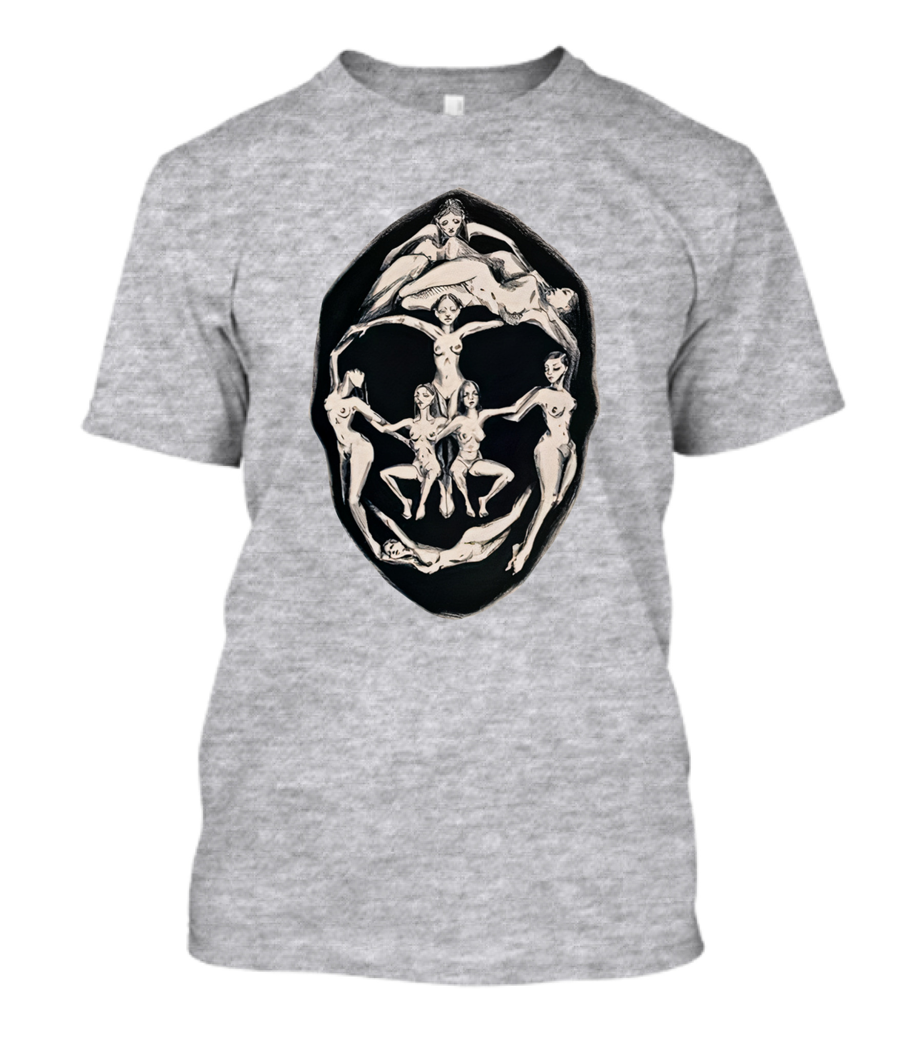 Girl Plastic Art Store Merch Dali Recreation Men's Heavyweight Surrealist Face T-Shirt