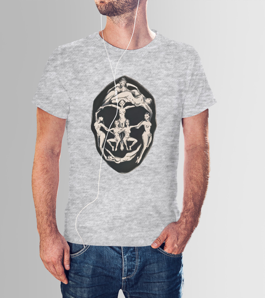 Girl Plastic Art Store Merch Dali Recreation Men's Heavyweight Surrealist Face T-Shirt