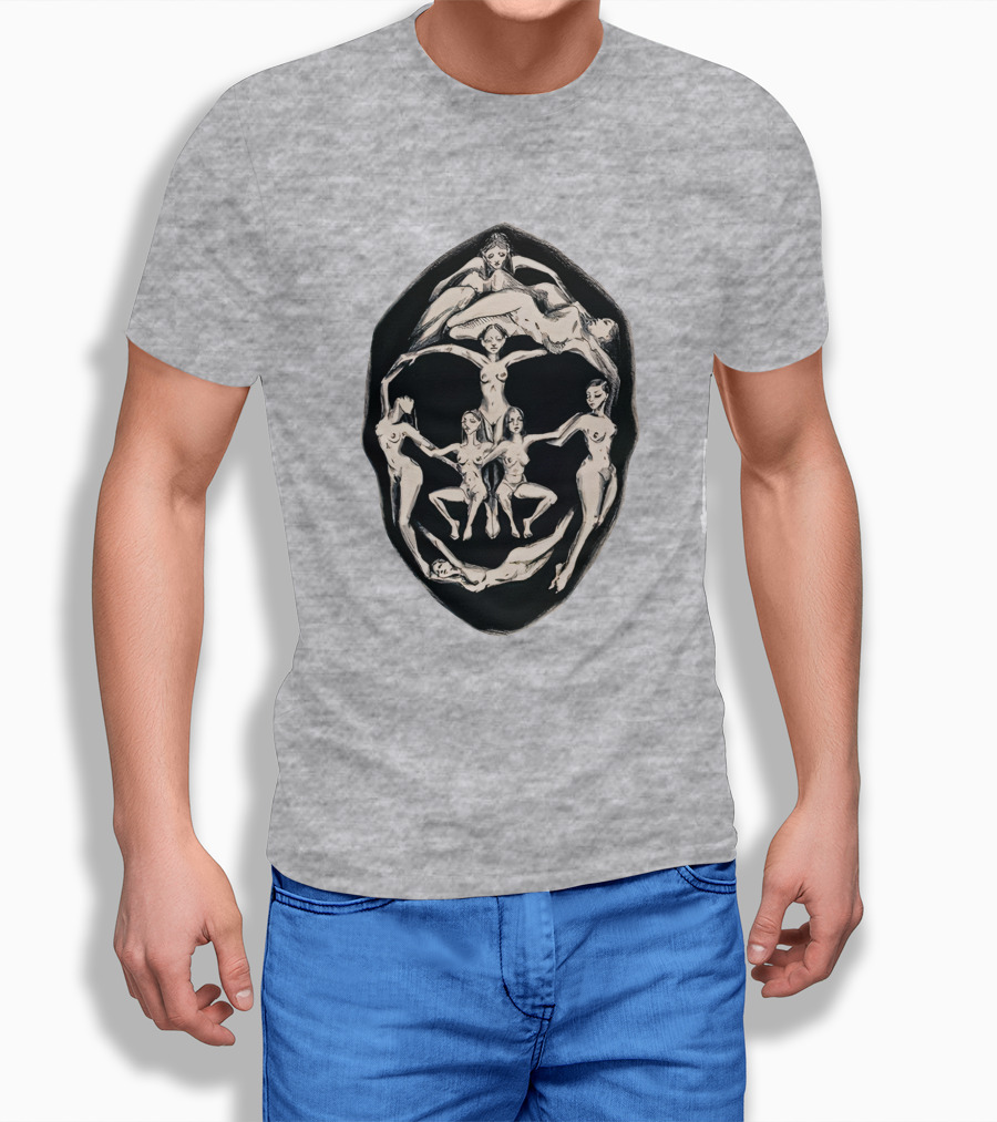 Girl Plastic Art Store Merch Dali Recreation Men's Heavyweight Surrealist Face T-Shirt