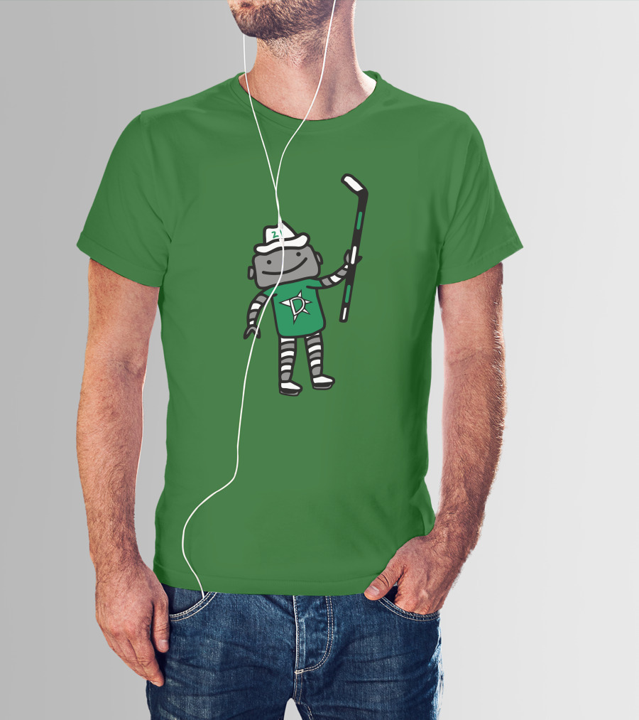 Jason Robertson Dallas Stars Texas Robo Hockey 21 T-Shirt