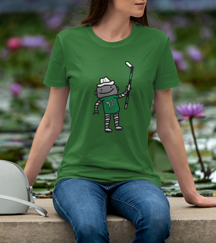 Jason Robertson Dallas Stars Texas Robo Hockey 21 T-Shirt