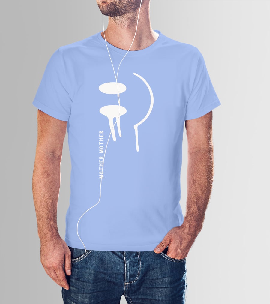 Mother Mother Merch Smiley Dripping Face Blue T-Shirt