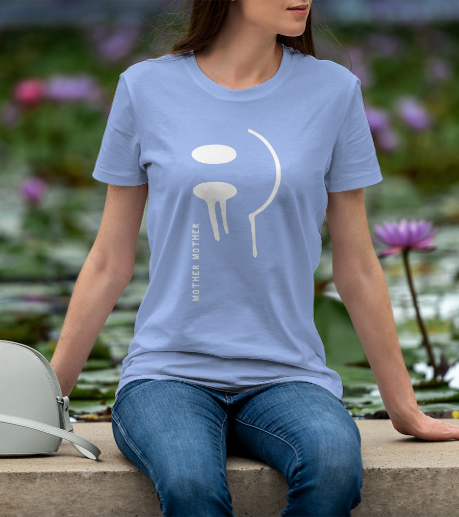Mother Mother Merch Smiley Dripping Face Blue T-Shirt