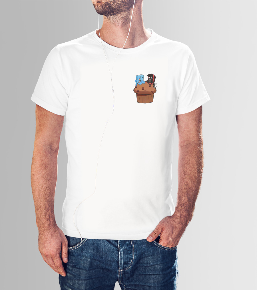 Skeppy And BadBoyHalo Muffin Character Illustration Merch T-Shirt