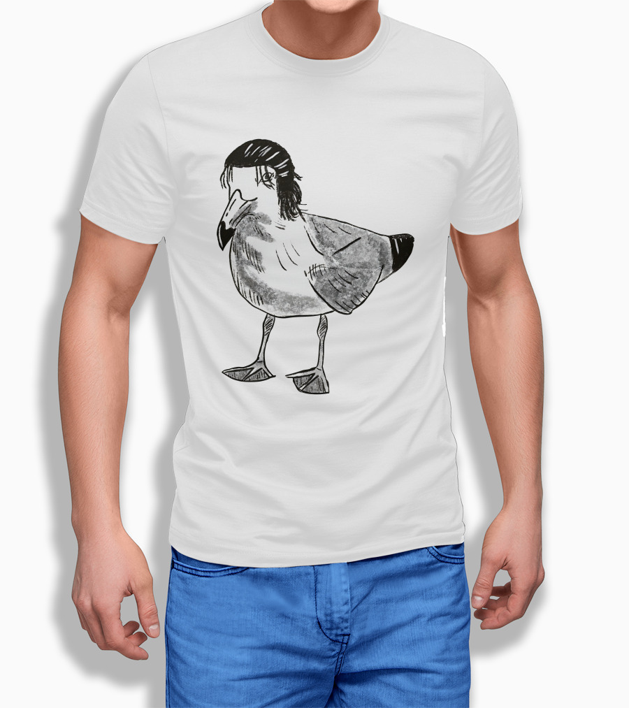 Eren Yeager Seagull Toast Guy Bird Anime Meme T-Shirt