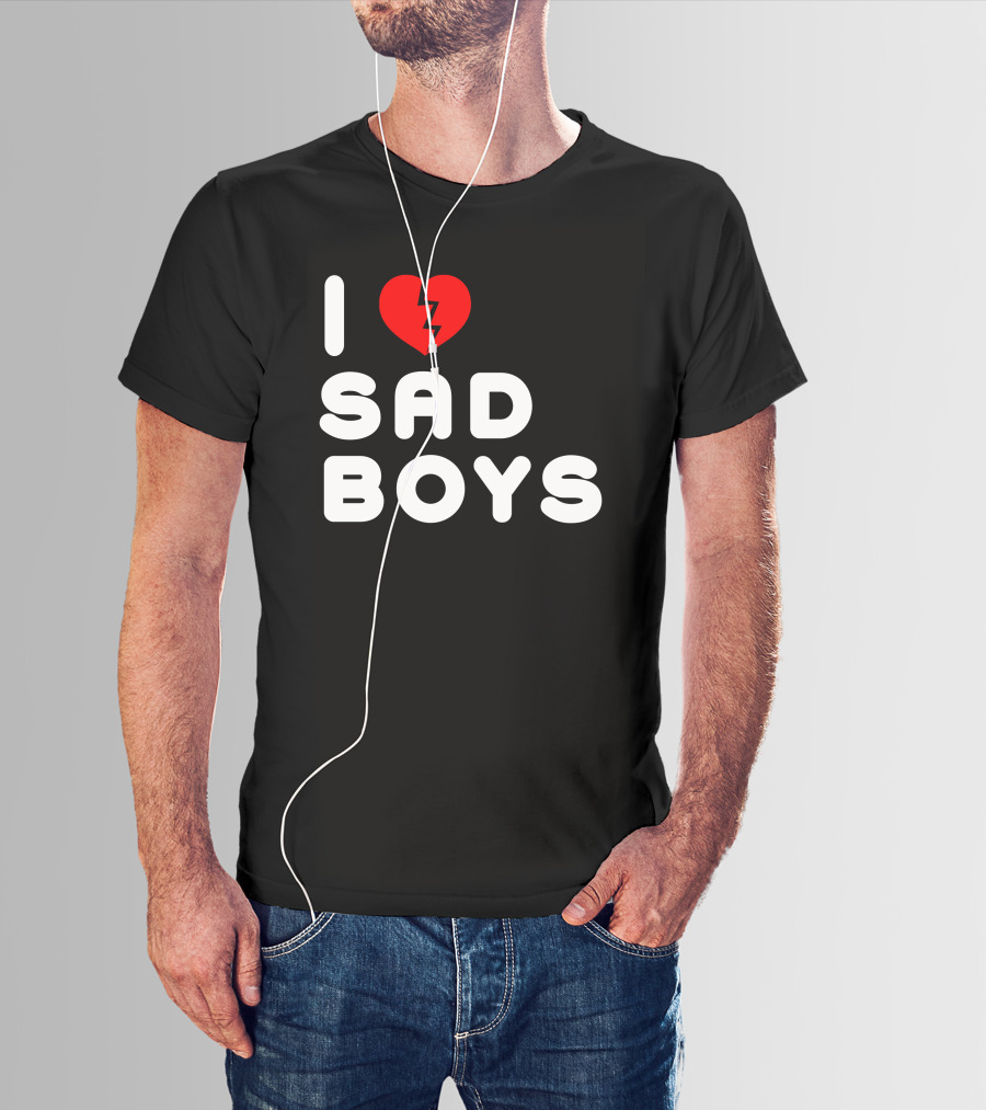 I Heart Sad Boys Broken Heart T-Shirt