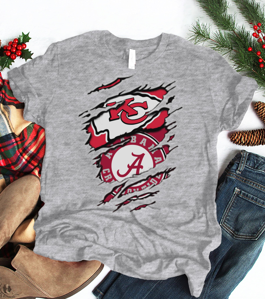 Alabama Crimson Tide And Kansas City Chiefs Fan T-Shirt