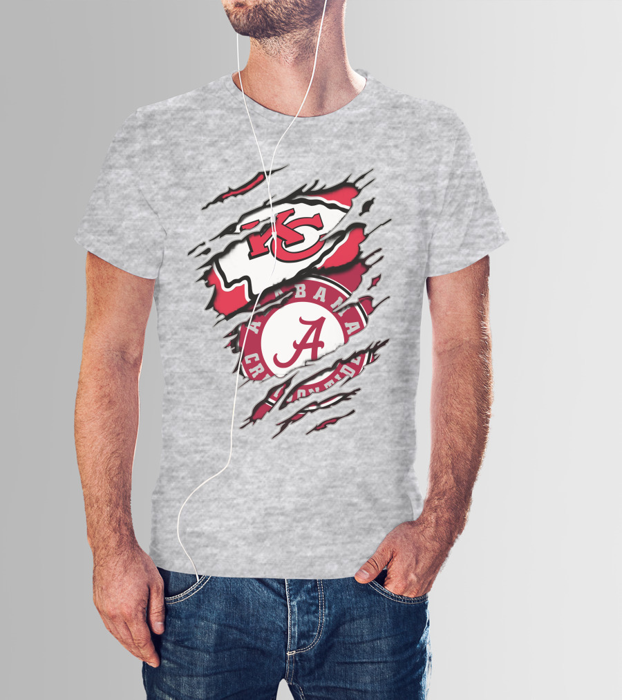 Alabama Crimson Tide And Kansas City Chiefs Fan T-Shirt