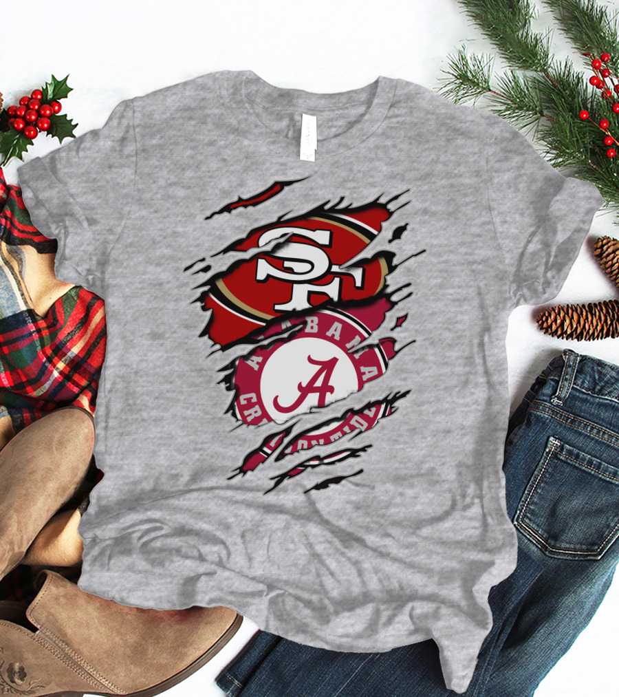 Alabama Crimson Tide San Francisco 49ers Fusion T-Shirt