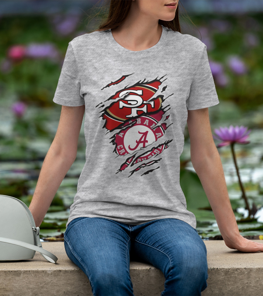Alabama Crimson Tide San Francisco 49ers Fusion T-Shirt