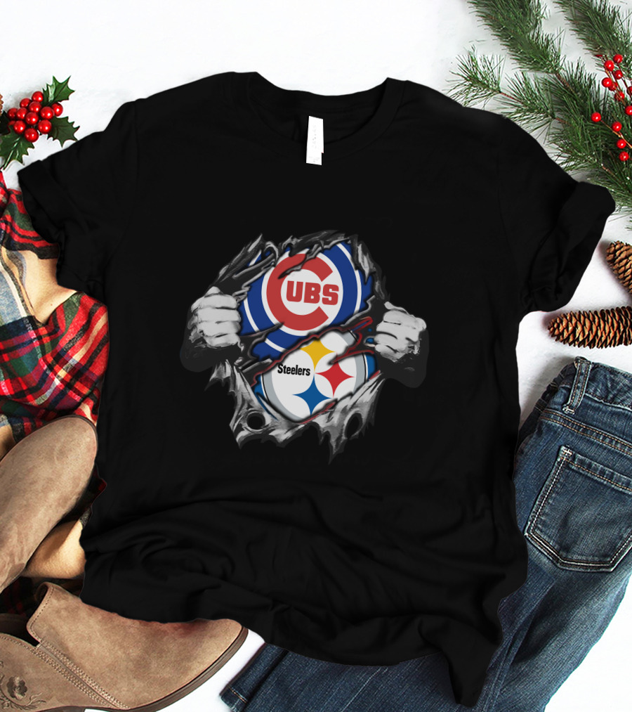 Steelers Cubs Logo Mashup T-Shirt