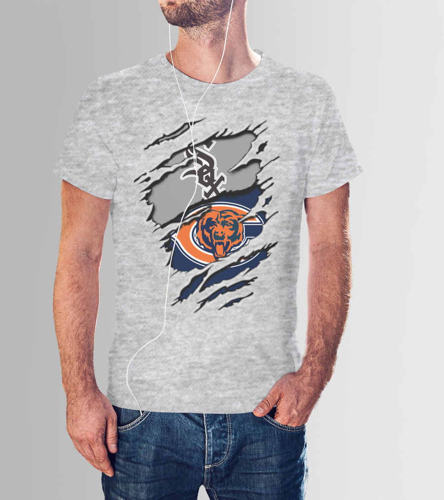 Chicago Bears Whitesox Tear-Through T-Shirt