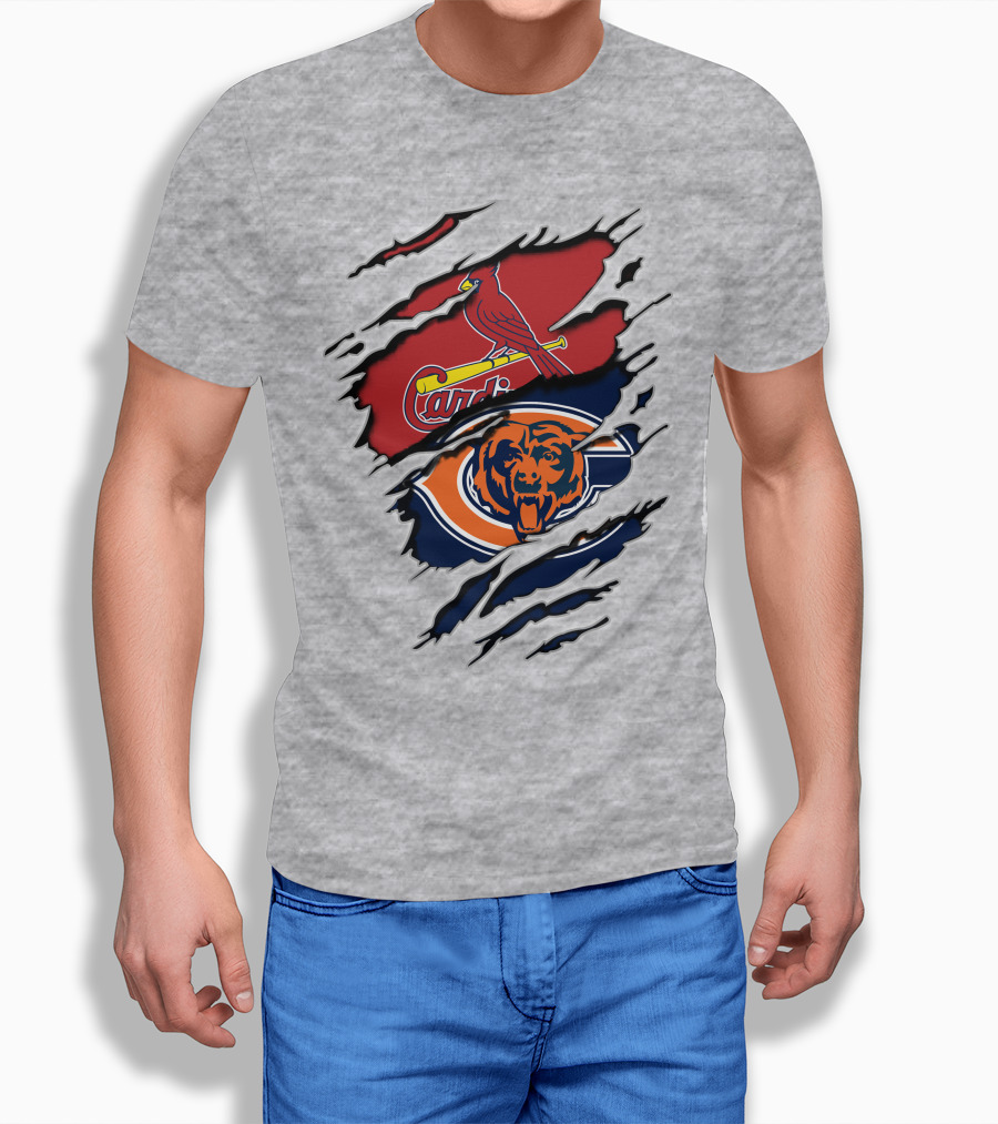Cardinals Bears Claw Marks Sports T-Shirt