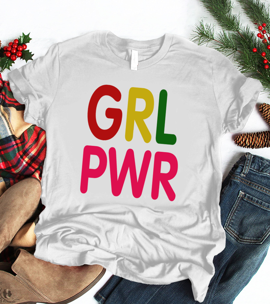 GRL PWR Bold Multicolor Empowerment T-Shirt