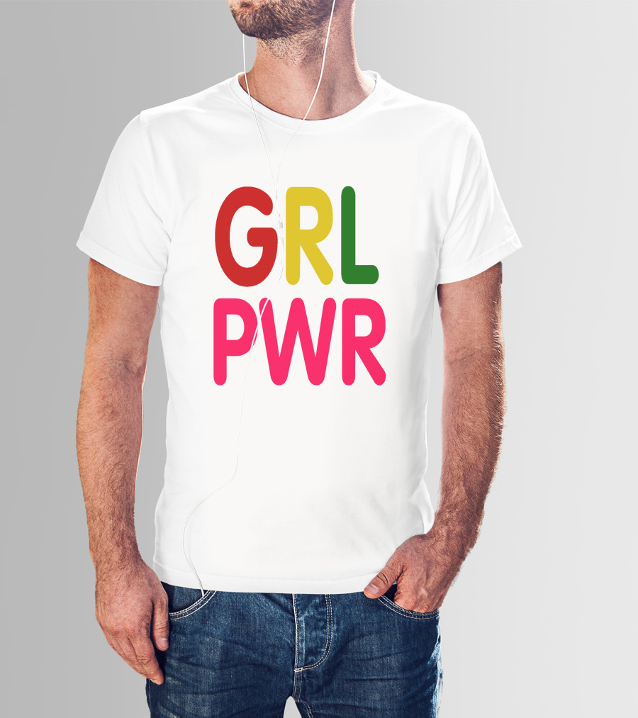 GRL PWR Bold Multicolor Empowerment T-Shirt