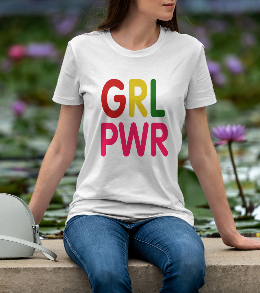 GRL PWR Bold Multicolor Empowerment T-Shirt