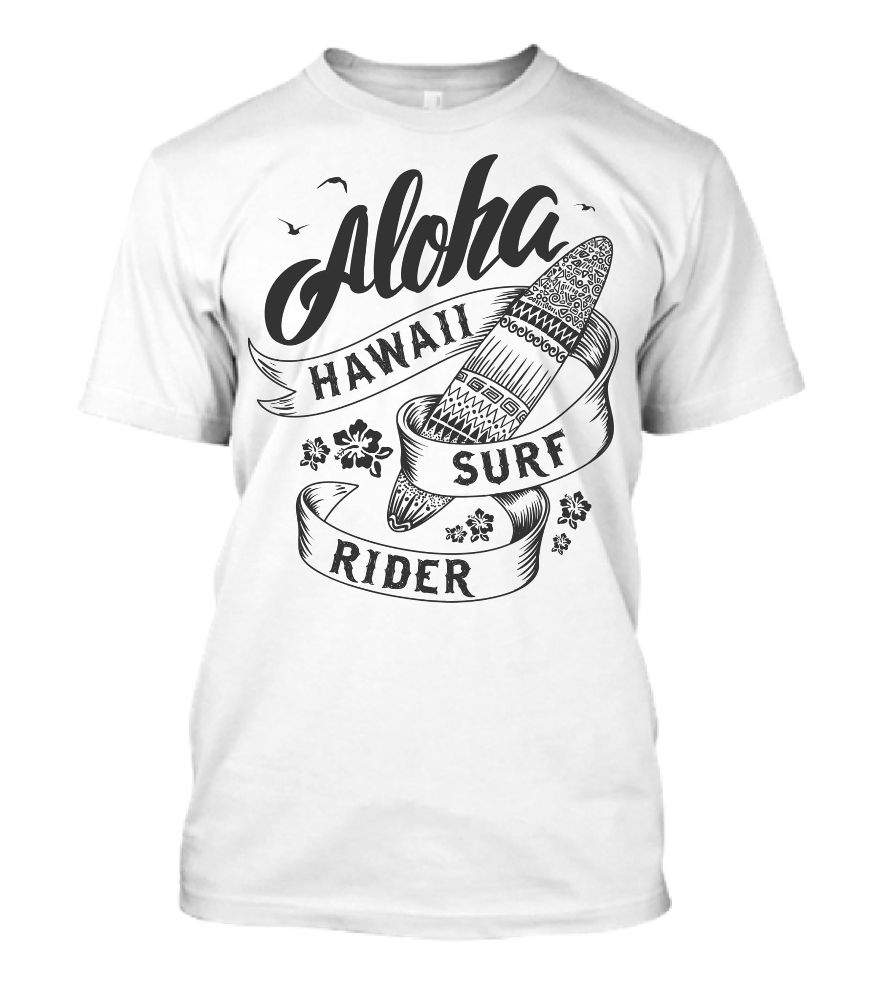 Aloha Hawaii Surf Rider Surfboard Summer Ocean T-Shirt
