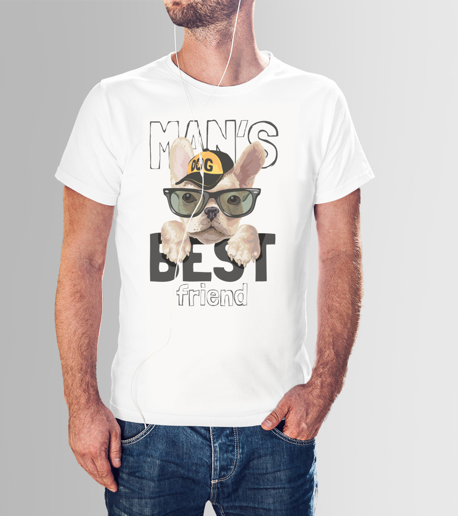 Man's Best Friend Dog Wearing Glasses And Hat T-Shirt
