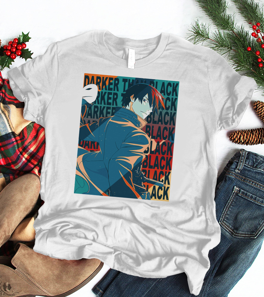 Darker Than Black Anime Character Mask T-Shirt