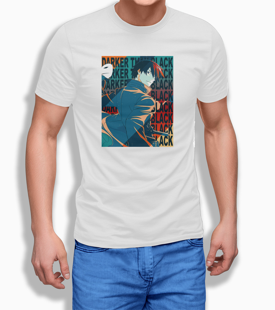 Darker Than Black Anime Character Mask T-Shirt