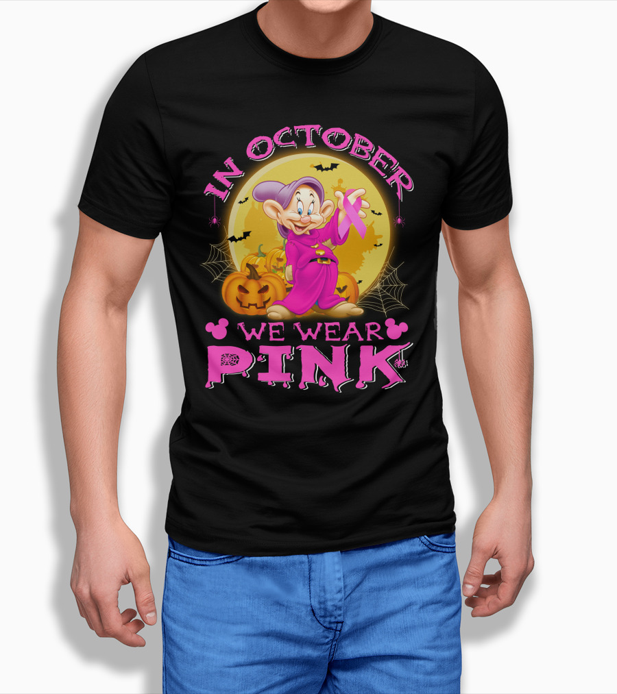 In October We Wear Pink Dopey Halloween T-Shirt