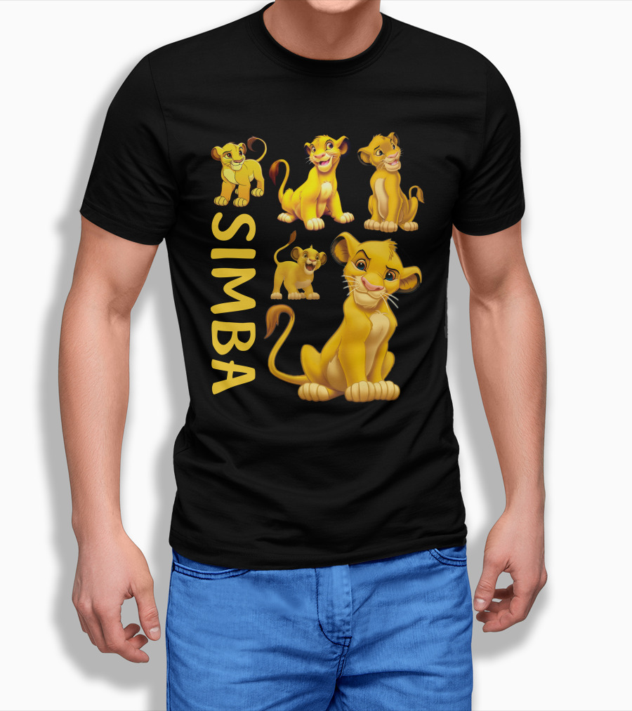 Simba Lion King Cartoon Characters T-Shirt