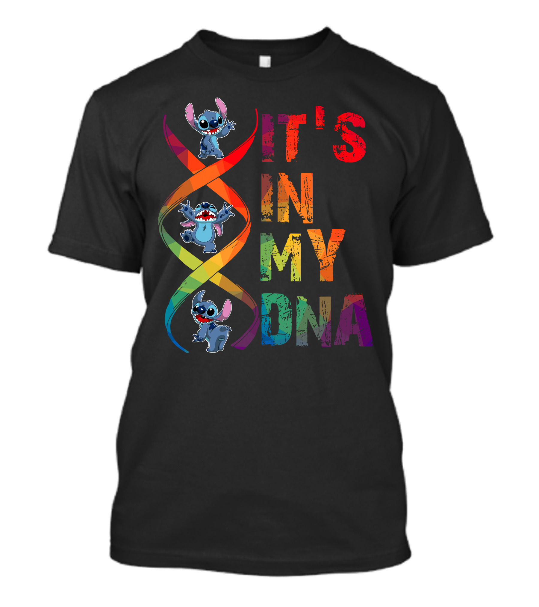 Stitch It's In My Dna Rainbow Dna Helix T-Shirt