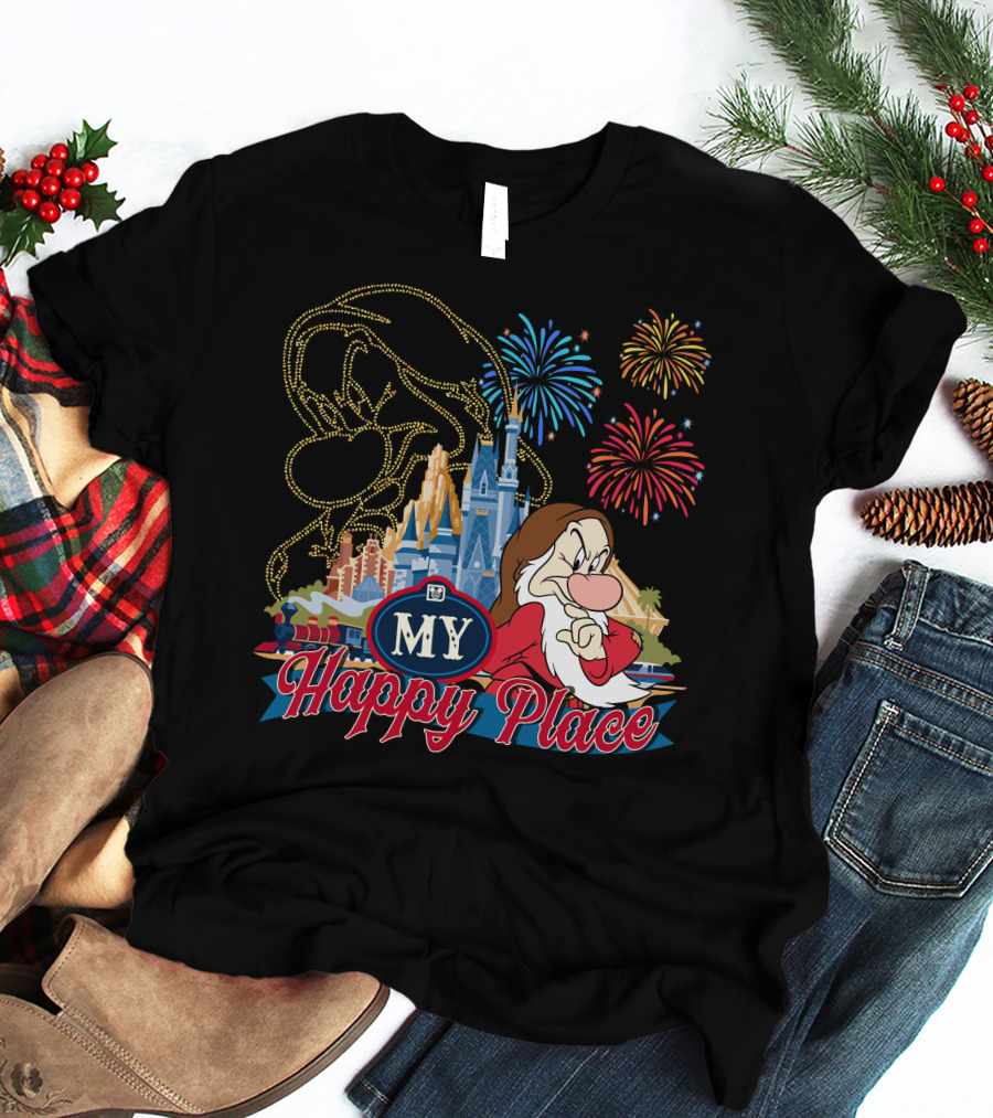 My Happy Place Grumpy Fireworks Castle T-Shirt