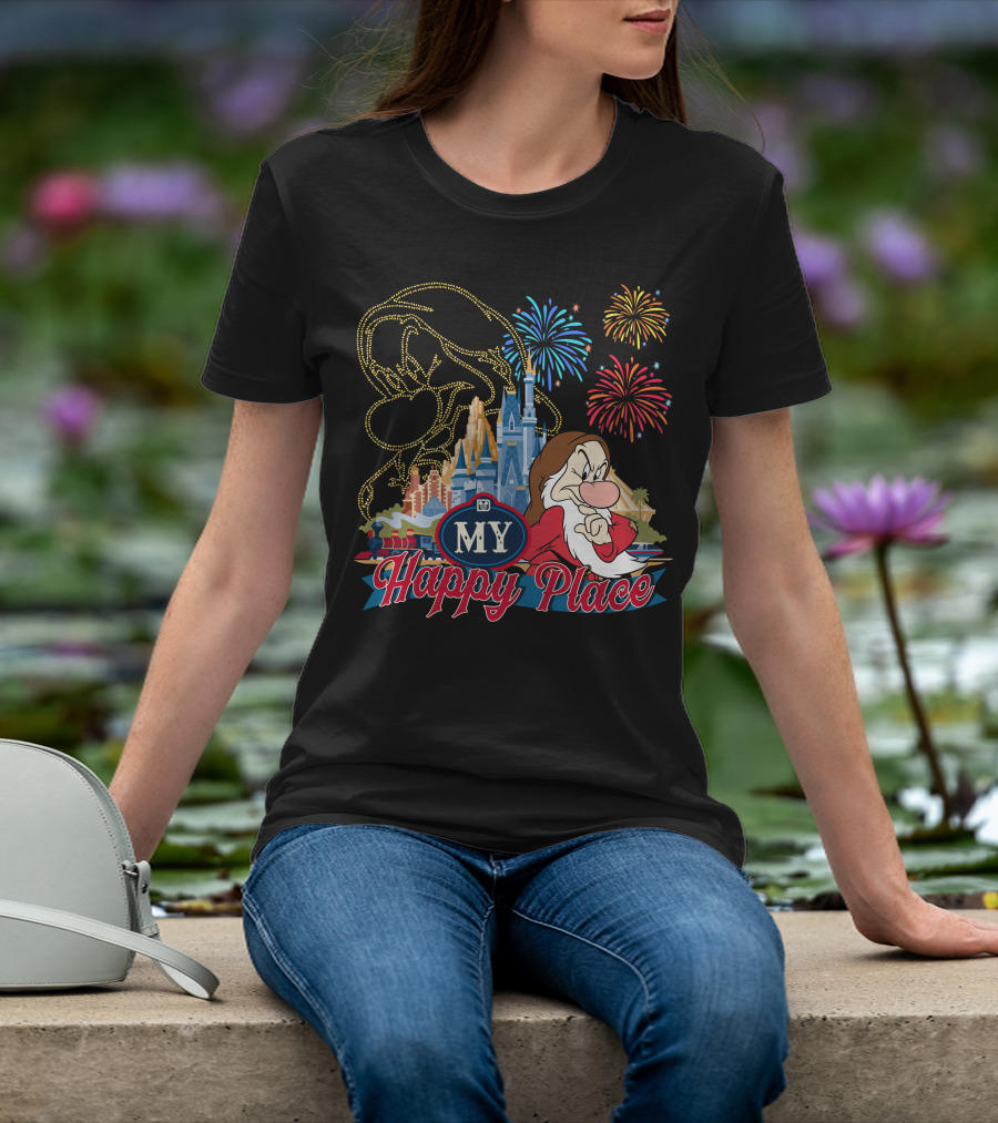 My Happy Place Grumpy Fireworks Castle T-Shirt