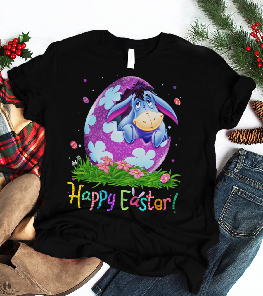 Eeyore Happy Easter Egg Floral T-Shirt