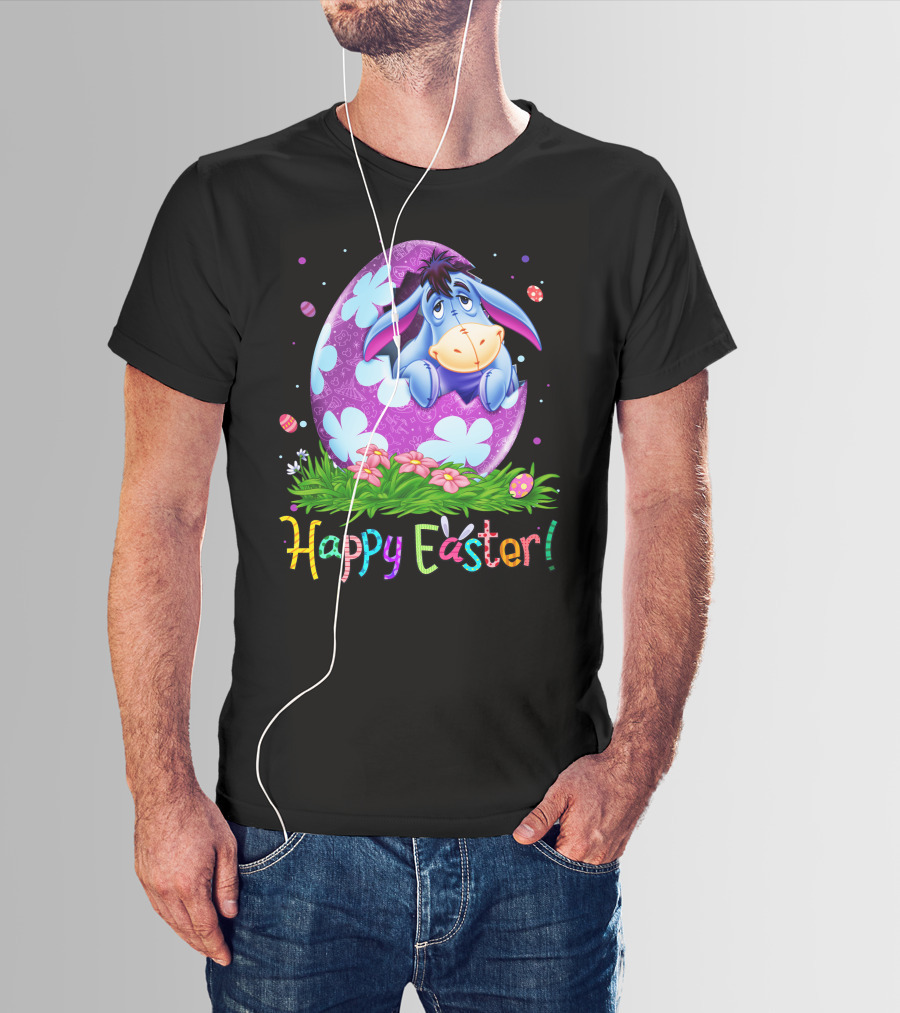 Eeyore Happy Easter Egg Floral T-Shirt