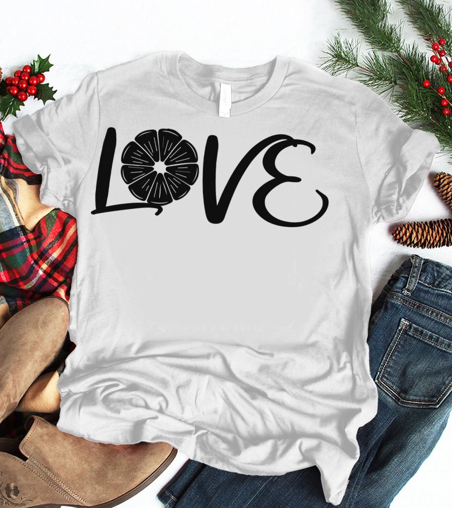 LOVE LEMON Sliced Citrus Typography T-Shirt