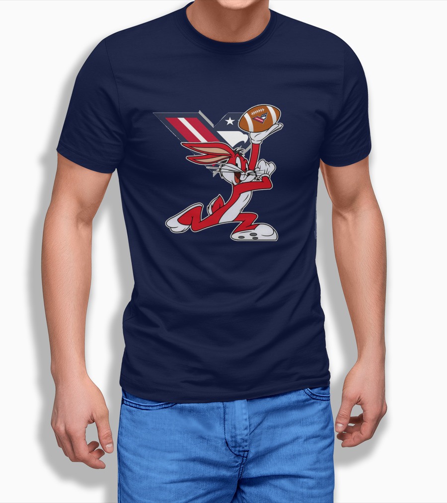 Bugs Bunny Washington Valor Chiefs Football Crossover T-Shirt