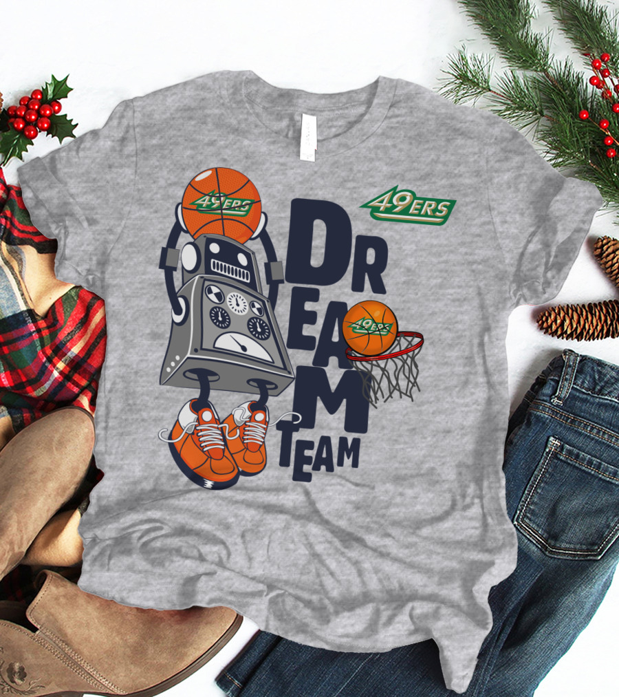 Charlotte 49ers Basketball Robot Dream Team T-Shirt