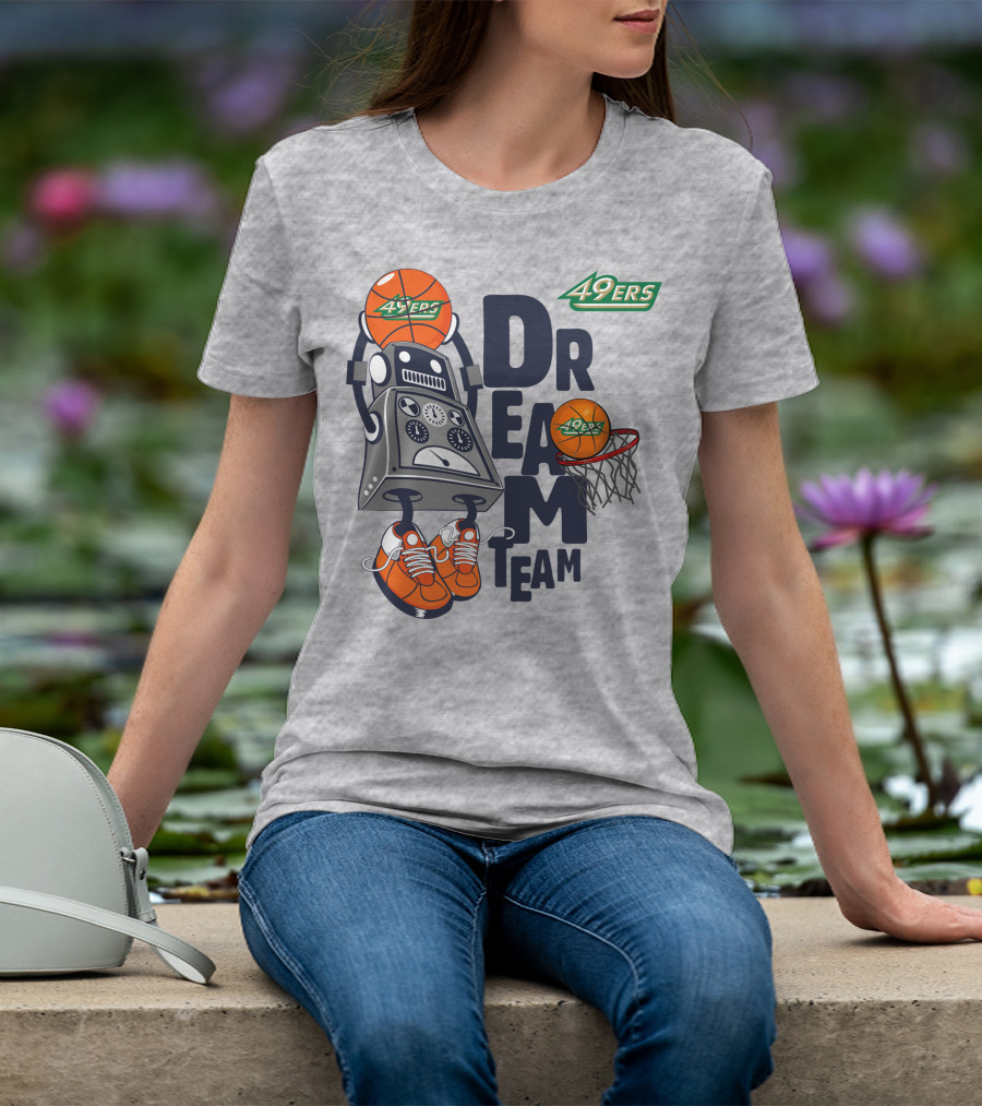 Charlotte 49ers Basketball Robot Dream Team T-Shirt