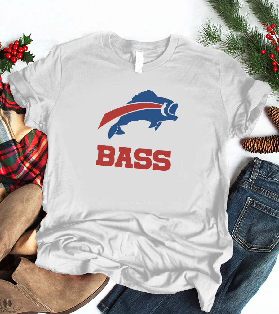 Buffalo Bills Bass Logo Red White Blue T-Shirt
