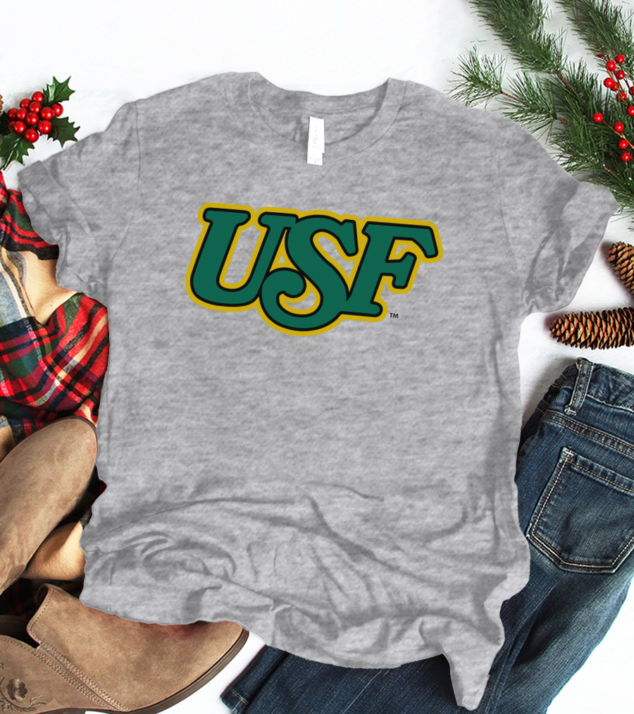 Homefield Apparel Store USF Vintage 1980s USF Logo Gray T-Shirt