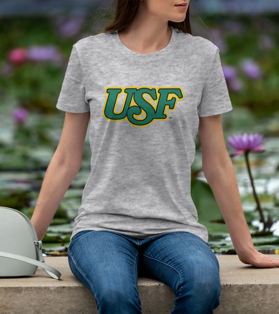 Homefield Apparel Store USF Vintage 1980s USF Logo Gray T-Shirt