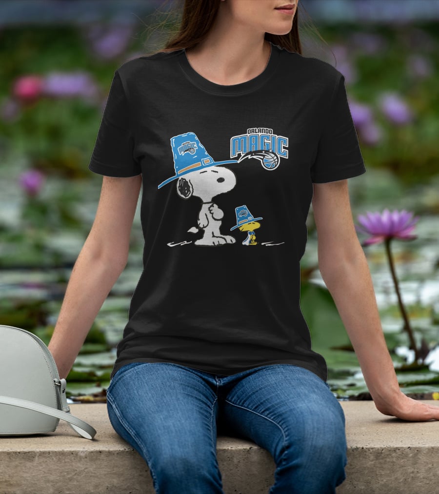 Orlando Magic Snoopy Woodstock NBA Collaboration T-Shirt