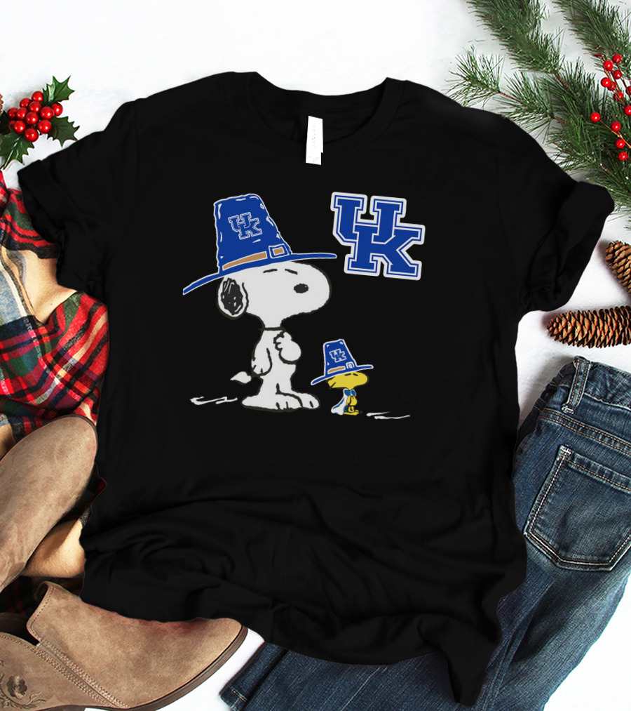 Snoopy Woodstock Kentucky Wildcats Uk Logo Hats T-Shirt